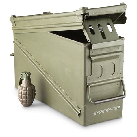 40 cal metal ammo boxes|military surplus ammo can 40mm.